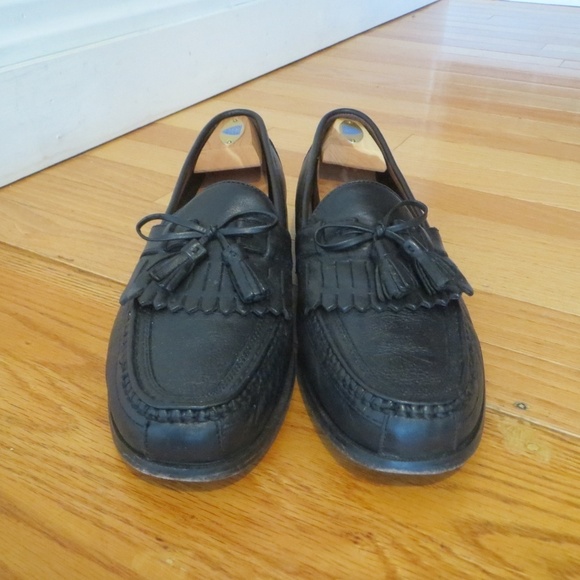 Johnston & Murphy Mens Black Leather Tassel Loafer main image 5